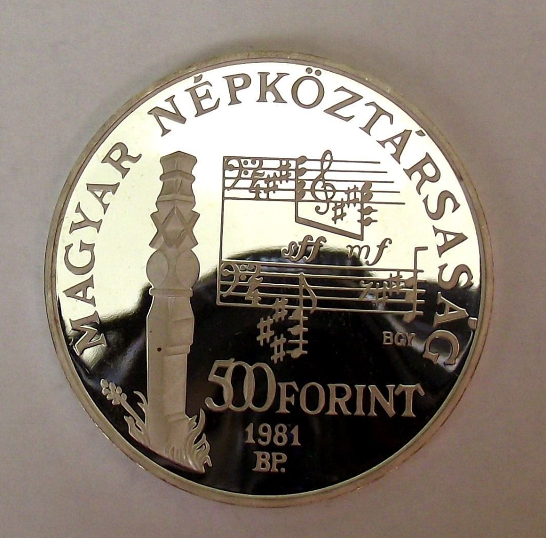 1981, BARTÓK BÉLA, EZÜST 500  Ft, PP!
