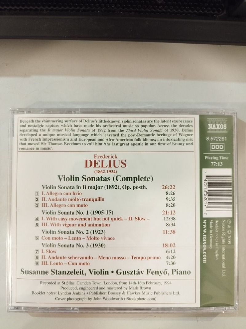 DELIUS: VIOLIN SONATAS   (COMPLETE)   CD (BONTATLAN)
