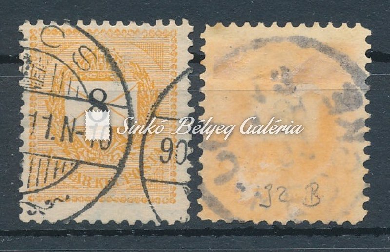 1889. Feketeszámú 8kr bélyegek