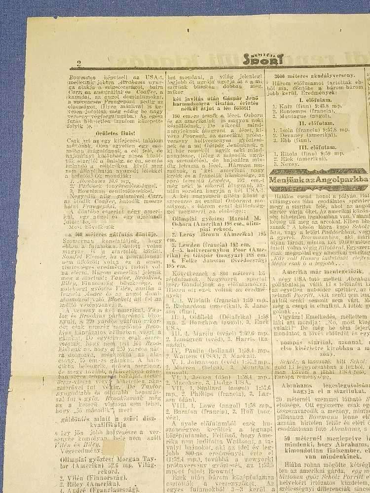 1924 Párizs olimpia: Somfay Somfai Elemér elcsalt aranyérme - Nemzeti ...
