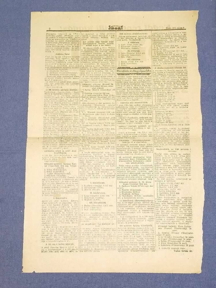 1924 Párizs olimpia: Somfay Somfai Elemér elcsalt aranyérme - Nemzeti ...