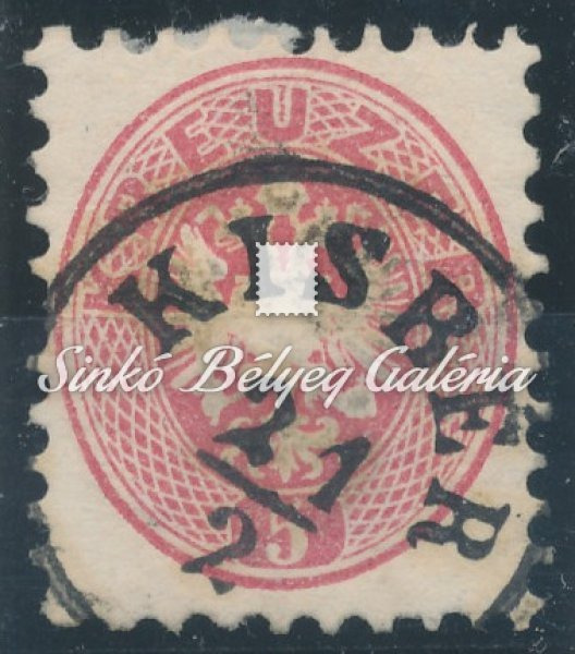 1864. Könyvnyomat dombornyomással 5kr, KISBÉR