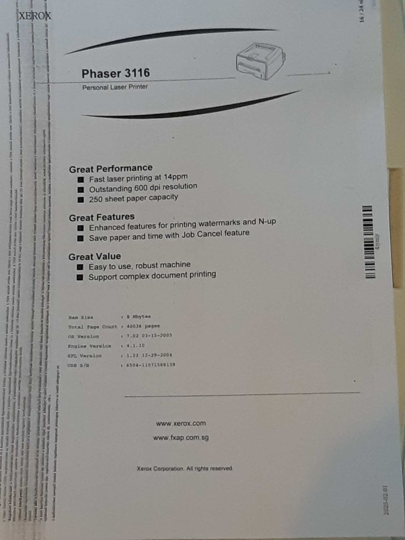 Xerox Phaser 3116 lézernyomtató