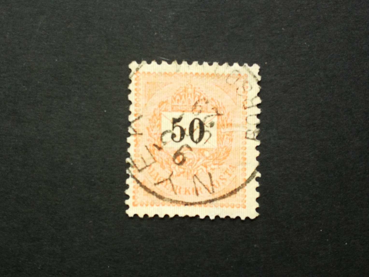 Magyarország 1889 Feketeszámú 50 kr.  E12:11 1/2 Nyék Borsod VM  A