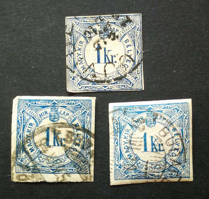 Magyarország 1888 Hírlapbélyeg Könyvnyomat 3 db pecsételt H