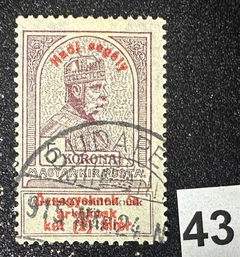 1914 HADISEGÉLY 5KR. MAGYAR BÉLYEG  MBK 7000FT