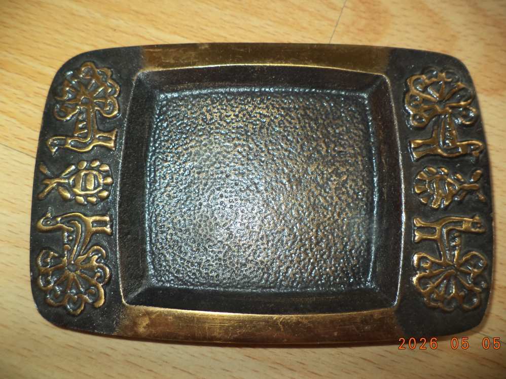 bronz hamutartó páva mintás retro