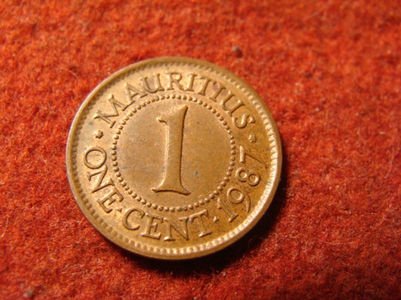 Mauritius bronz 1 cent 1987