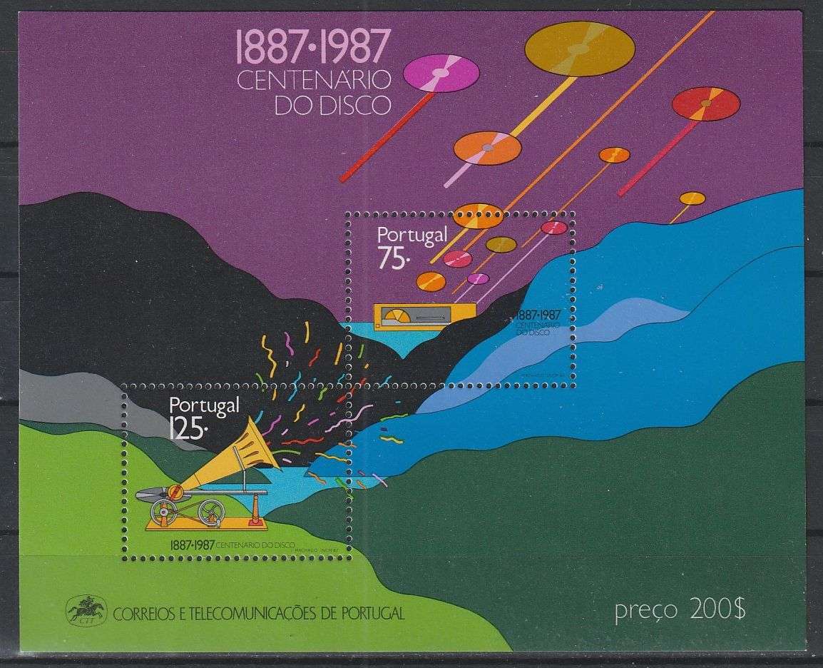 Portugália Postatiszta Blokk