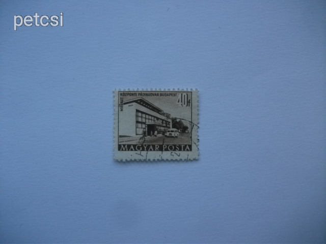 magyar bélyeg épületek 40 f 1951/53 1 ft-ról nmá! 1.