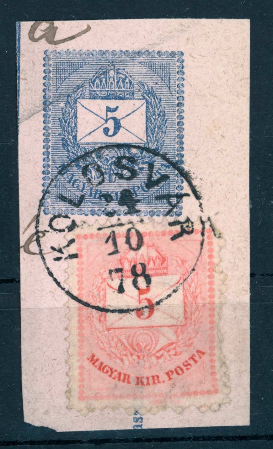 1874 krajcáros KOLOSVÁR bélyegzés Kolozs Romania Gudlin E3.15 / 10 pont (e67)