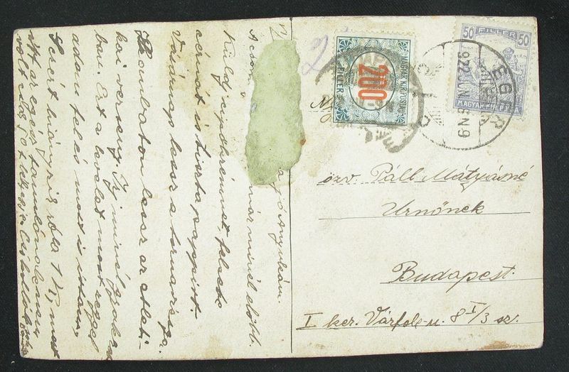 Portós levelezőlap 1922