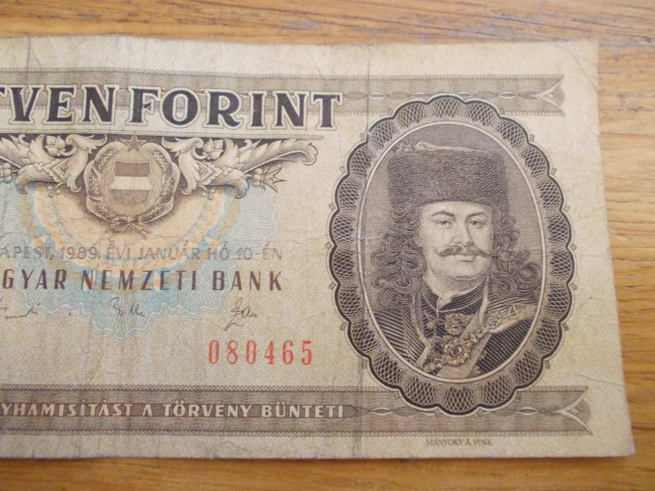 50 Forint : 1989 ( D098 ) ( OKTk)