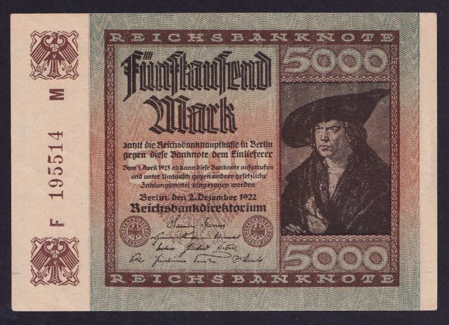 Németország 5000 márka EF 1922