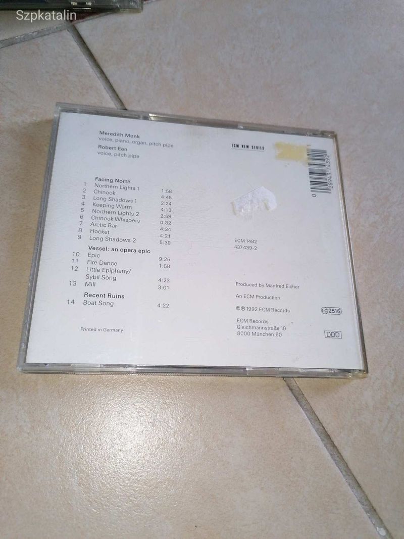 CD - Meredith Monk - Facing north (Ecm)