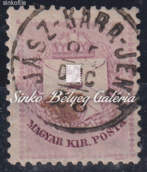 1881. Színesszámú krajcáros 2kr, JÁSZ-KARA-JENŐ