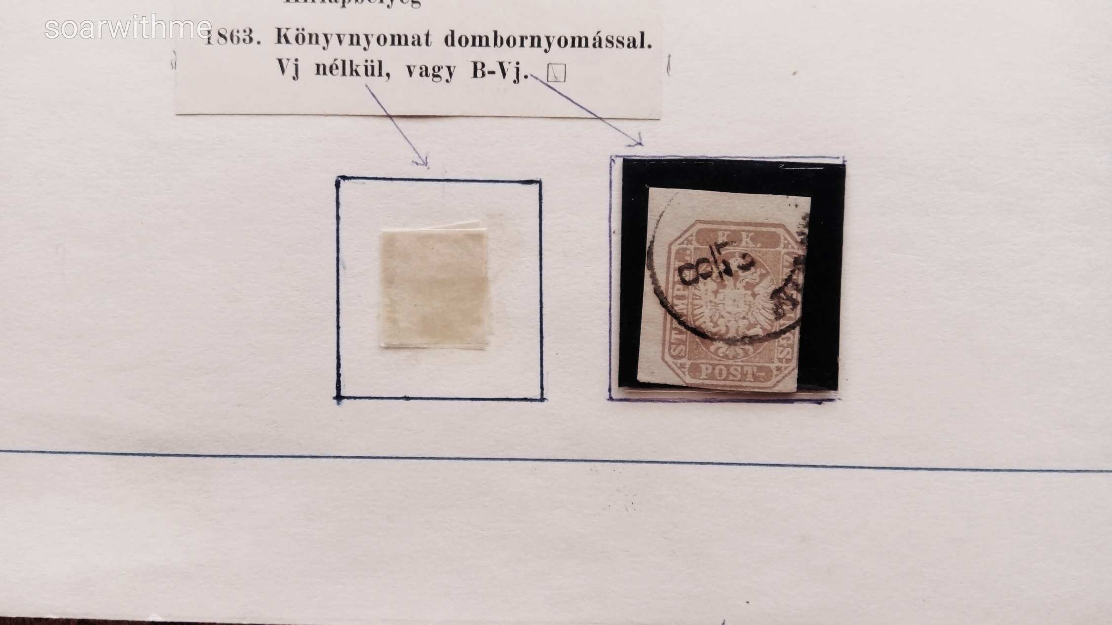 1863 Hírlapbélyeg Könyvnyomtat dombornyomással