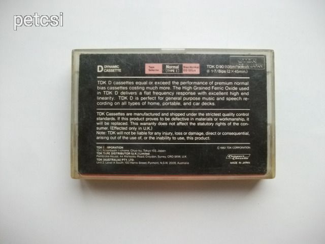 Tdk D 90 kazetta 3.
