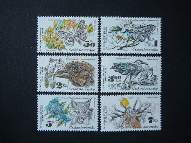 Csehszlovák postatiszta bélyegsor
