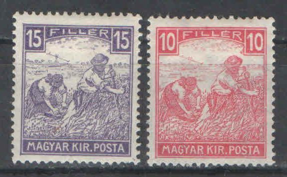 1916 Magyarország - Fehérszámú arató sor