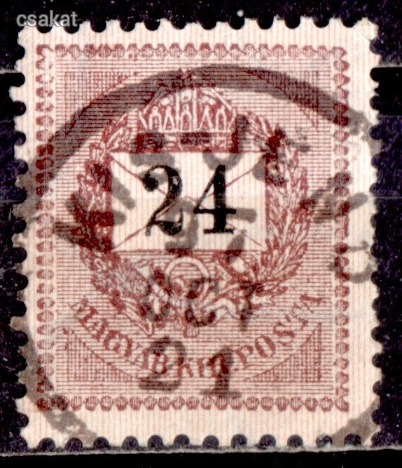 1889 feketeszámú krajcáros KIS-JENŐ bélyegzés Arad Romania Gudlin E3.20 / 40p (c85