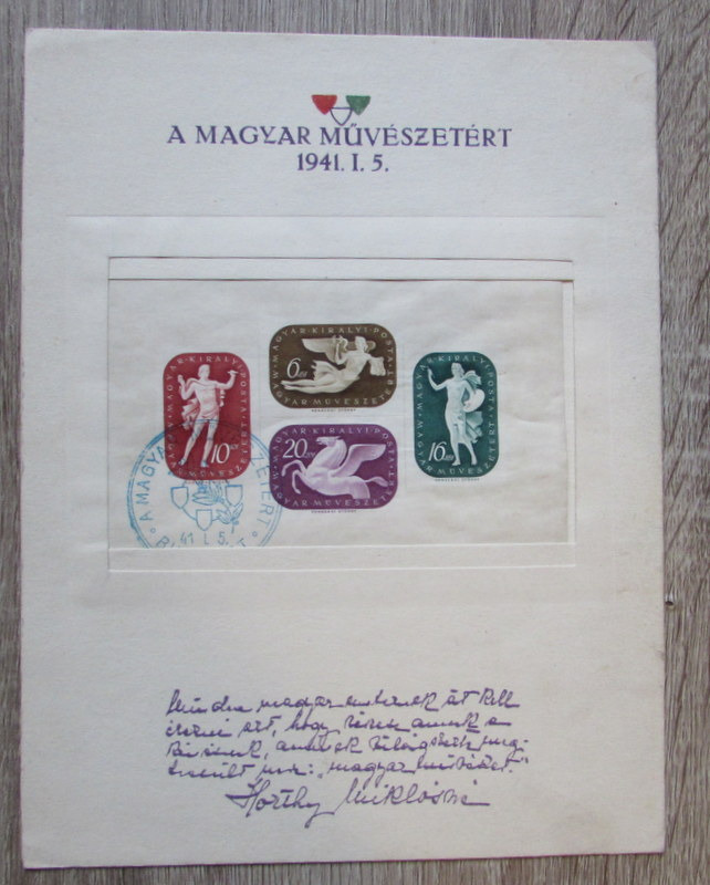 Horthy Miklósné - Művész blokk 1941