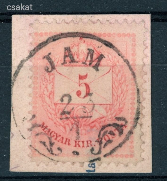 1874 krajcáros JAM bélyegzés Krassó-Szörény Romania Gudlin E2.8 / 150p (e36)
