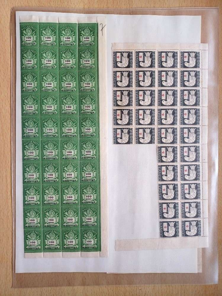Magyar Posta 1946 hiperinflacio gyujtemeny teljes iv elcsuszott nyomat is! Billio pengo adopengo