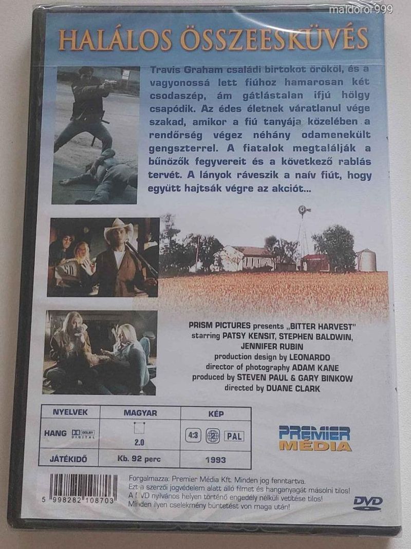 HALÁLOS ÖSSZEESKÜVÉS (Patsy Kensit, Stephen Baldwin, Jennifer Rubin) BONTATLAN