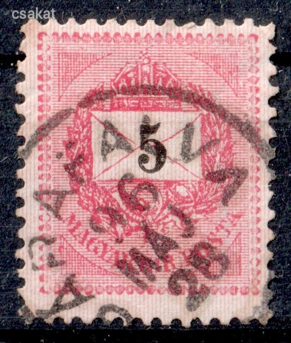 1889 feketeszámú krajcáros SÁRAFALVA bélyegzés Bánság Romania Gudlin E3.20 / 40p (d24)