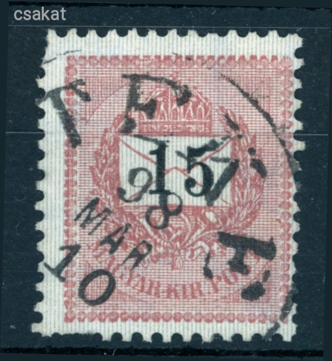 1889 krajcáros teke bélyegzés foghiány kolozs romania gudlin e3.18 / 40 pont e19