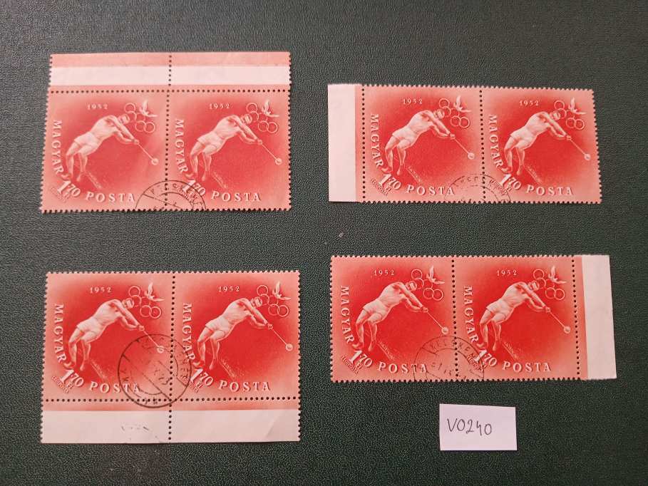 V0240 Magyar bélyeg 1952 1317 pecsételt + ívszélek