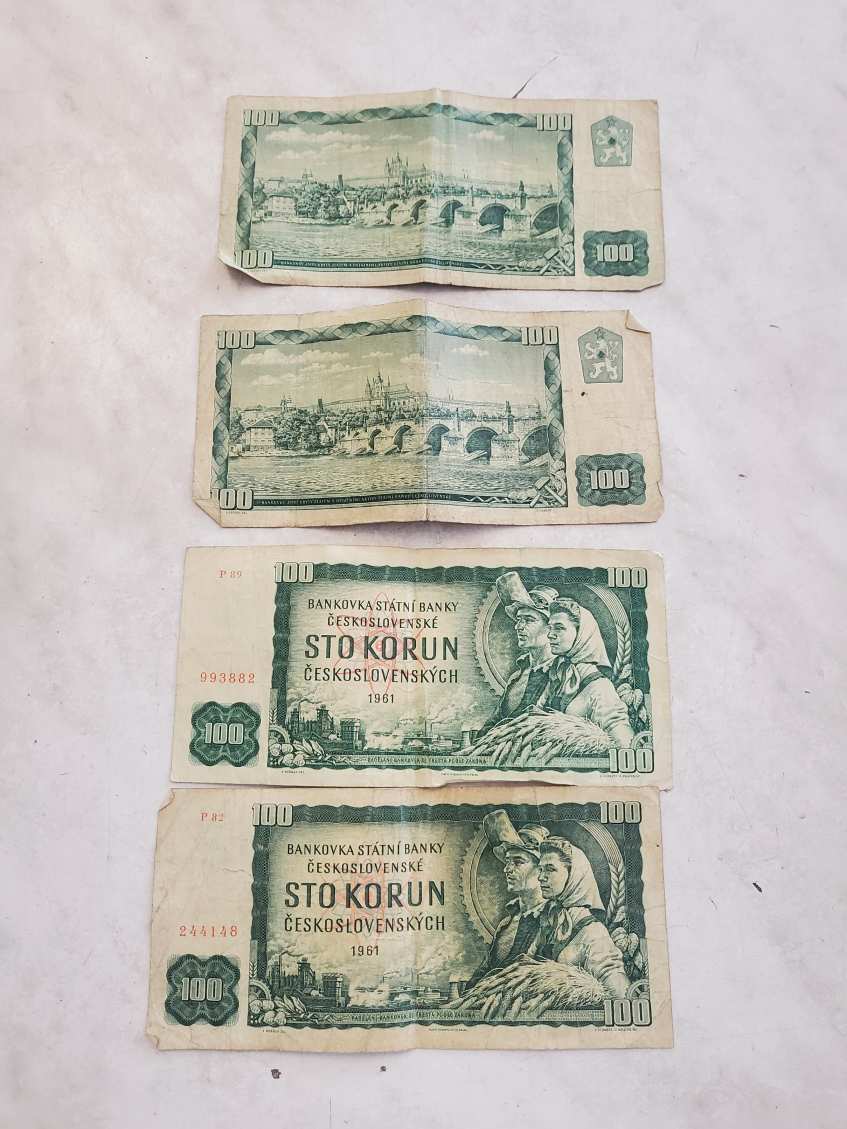 Csehszlovákia 100 korona 1961 4 db