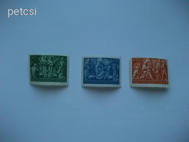 Magyar bélyeg / bélyegsor karácsony 1943 7.
