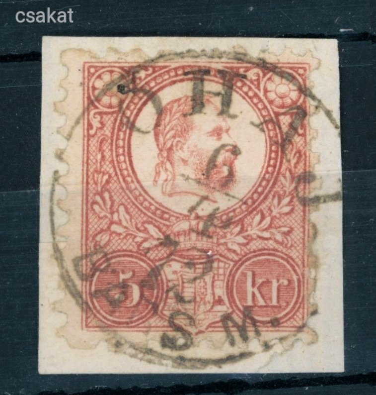 1871 réznyomat ÓHAJ / BARS. M. lebélyegzés Slovakia Gudlin E3.51 / 300p (e34)