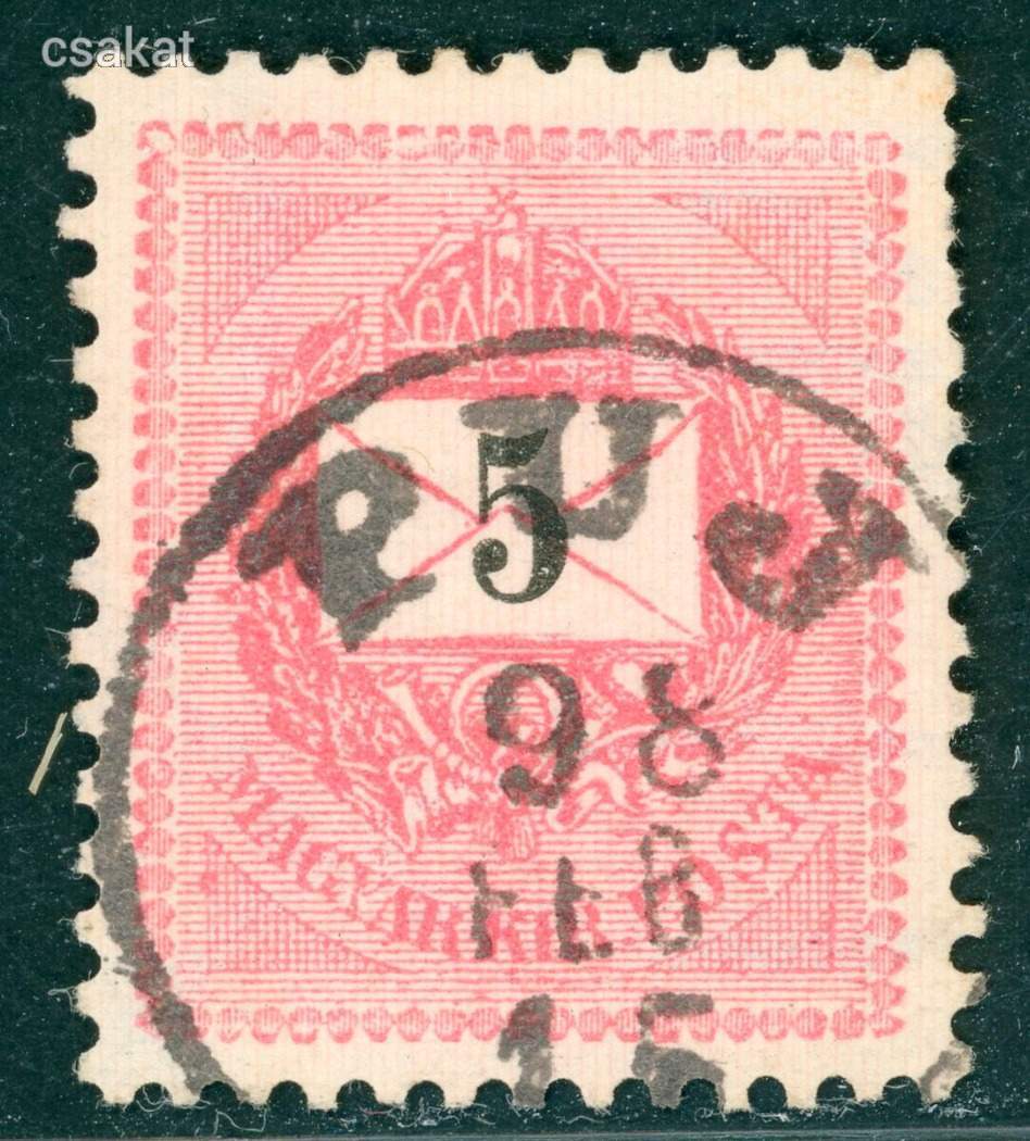 1889 feketeszámú krajcáros PUJ bélyegzés Erdély Romania Gudlin E3.18 / 80p (d60)