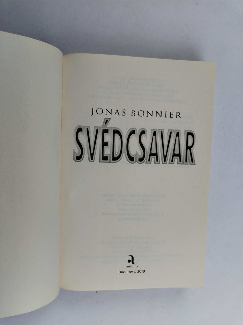 Jonas Bonnier: Svédcsavar  (*63)