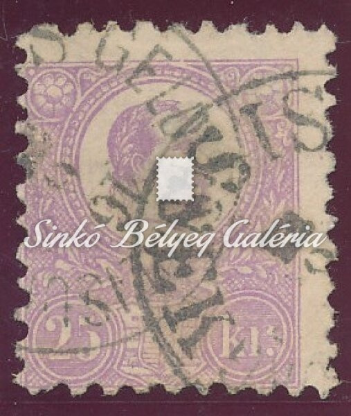 1871. Kőnyomat 25kr, SISSEK