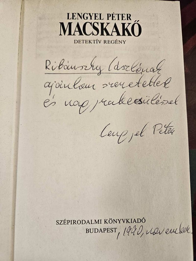 Lengyel Péter: Macskakő - DEDIKÁLT