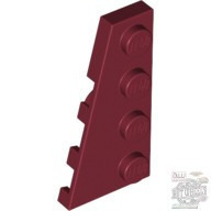 Lego LEFT PLATE 2X4 W/ANGLE, Dark red