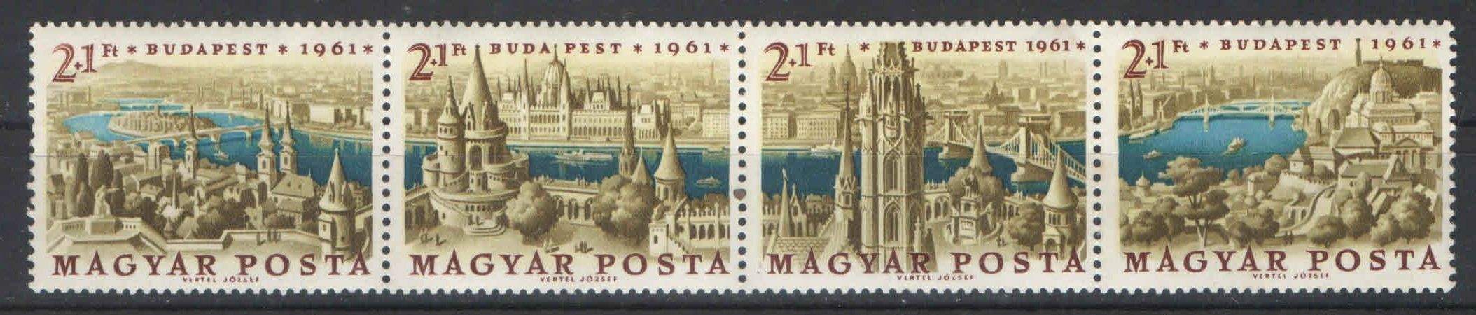 1961. Magyarország - Budapest, Bélyegnap, összefüggő sor**