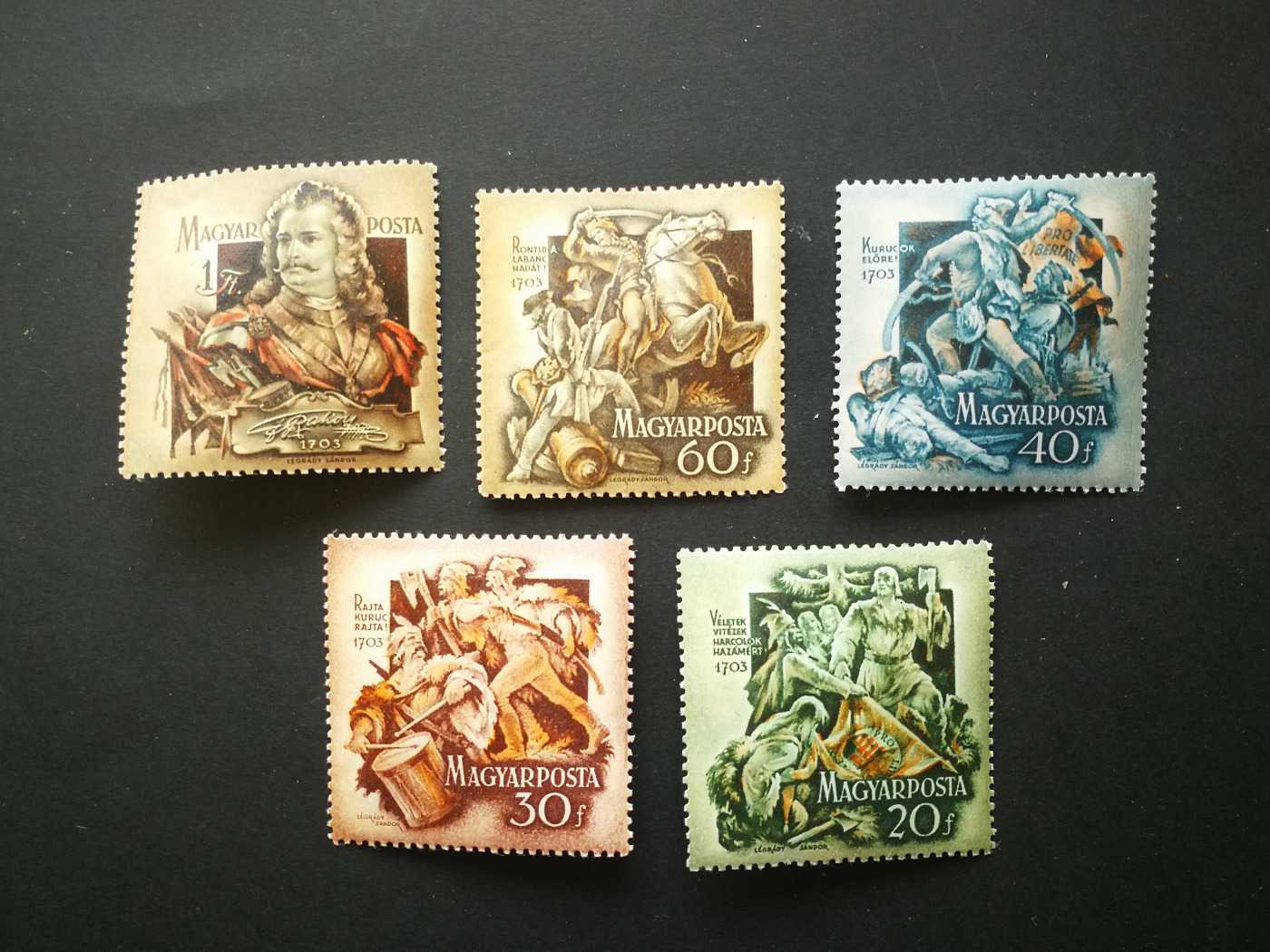 Magyarország 1953 II. Rákóczi Ferenc * falcos kat. ár 1250 Ft H