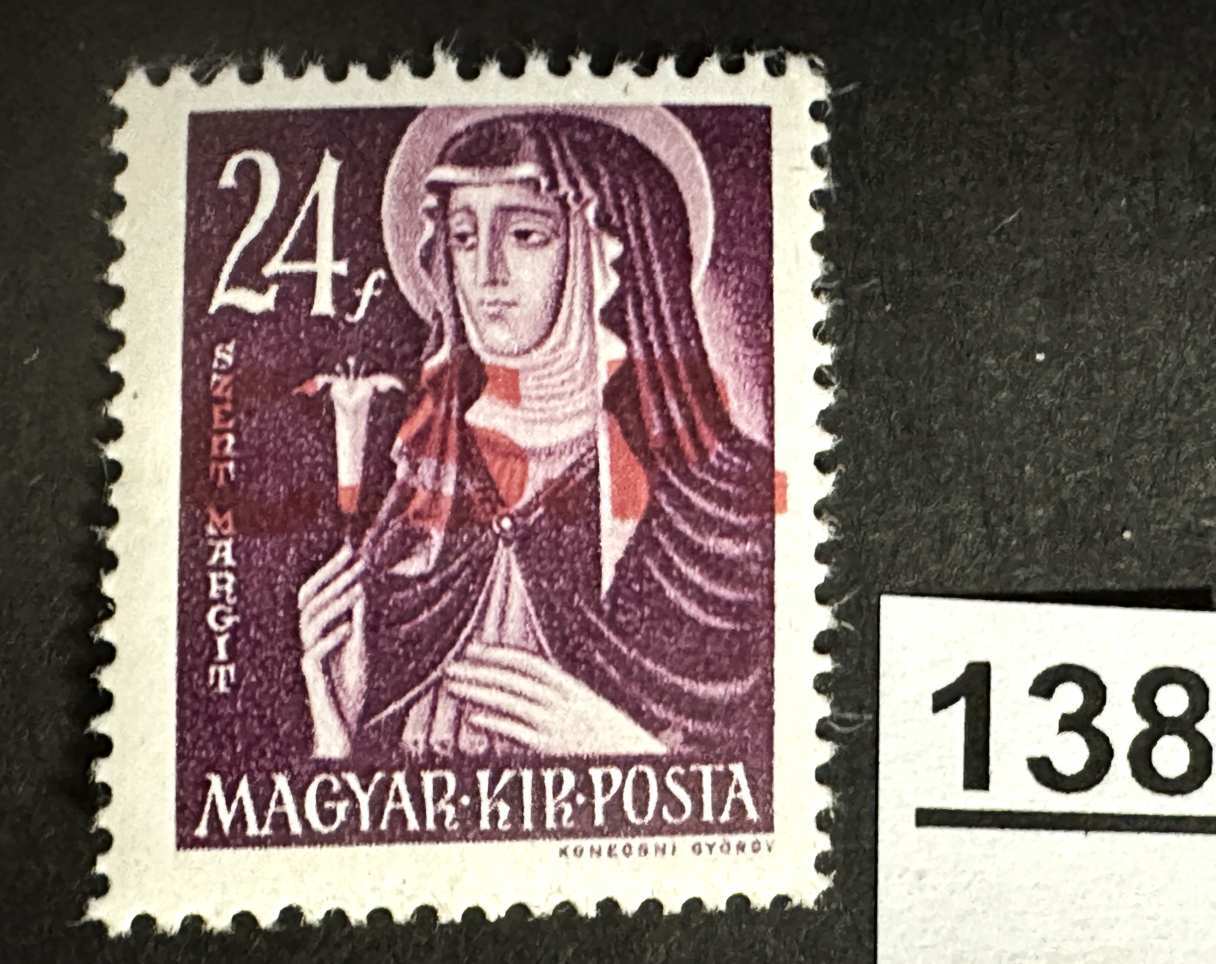 MAGYARORSZÁG 1945 VISSZATÉRT TERÜLET -FELVIDÉK- RIMASZOMBAT 24 FILLÉR NAGYASSZONYOK BÉLYEG