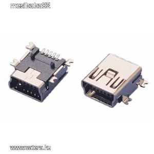 Mini USB csatlakozó 5-pin SMD