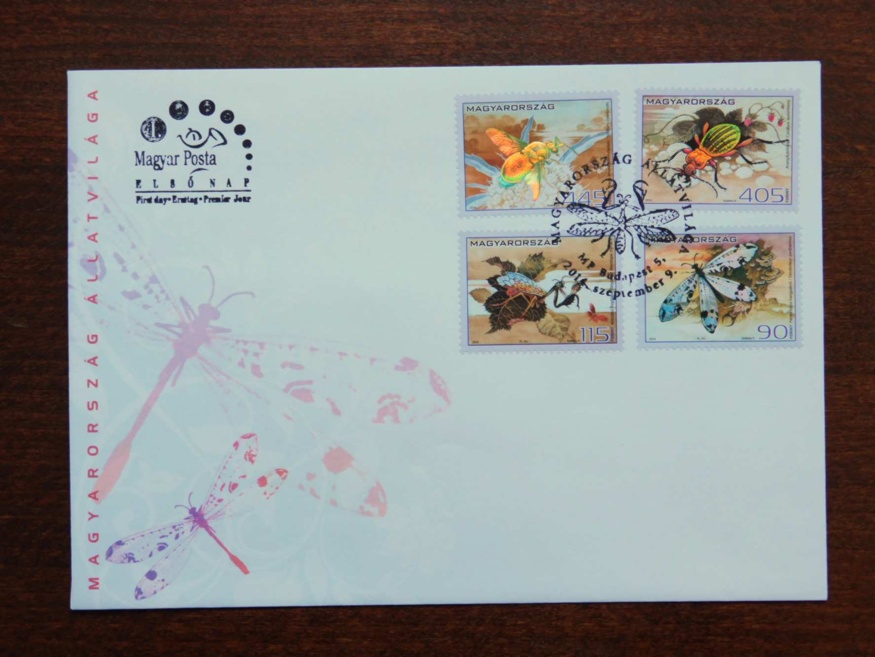 FDC 2014 Magyarország állatvilága VIII Ragadozó rovarok sorral