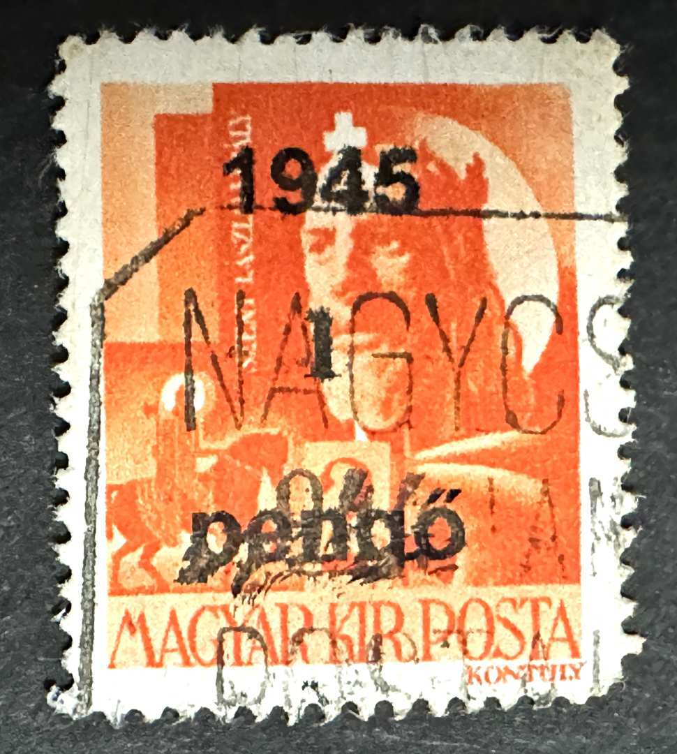 MAGYARORSZÁG 1945 VISSZATÉRT TERÜLET NAGYVÁRAD I. HADVEZÉREK 1F-2FILLÉR 2. TIPUS BÉLYEG