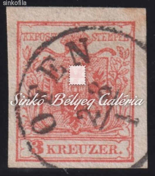 1850. Könyvnyomat 3kr, OFEN
