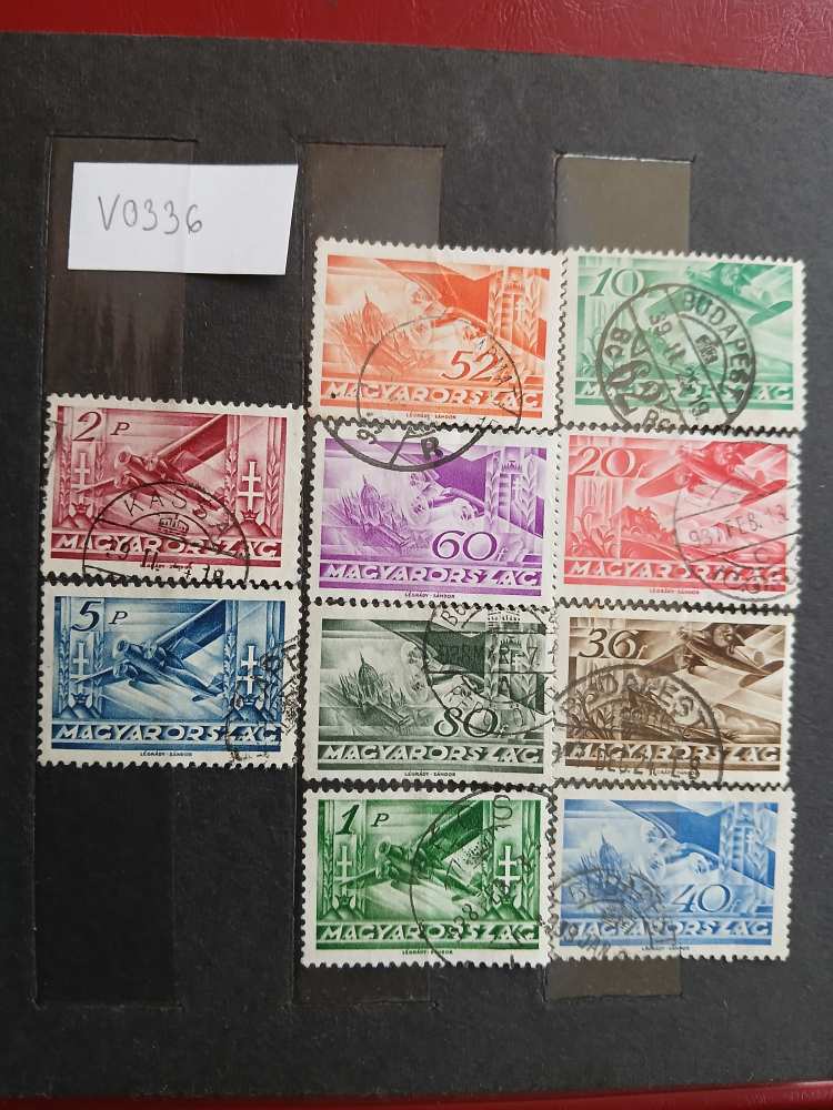 V0336 Magyar bélyeg 1936 561-570 bélyegzett - kat.ár 10000 HUF
