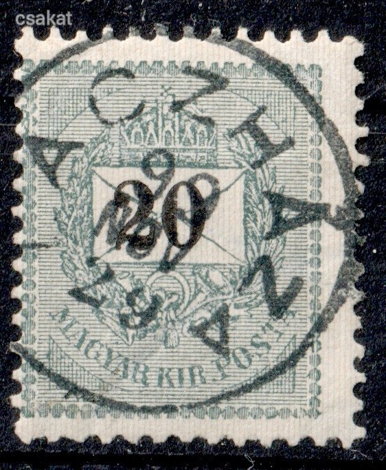 1898 feketszámú krajcáros LACZHÁZA bélyegzés Gudlin E3.20 / 40p (d18)