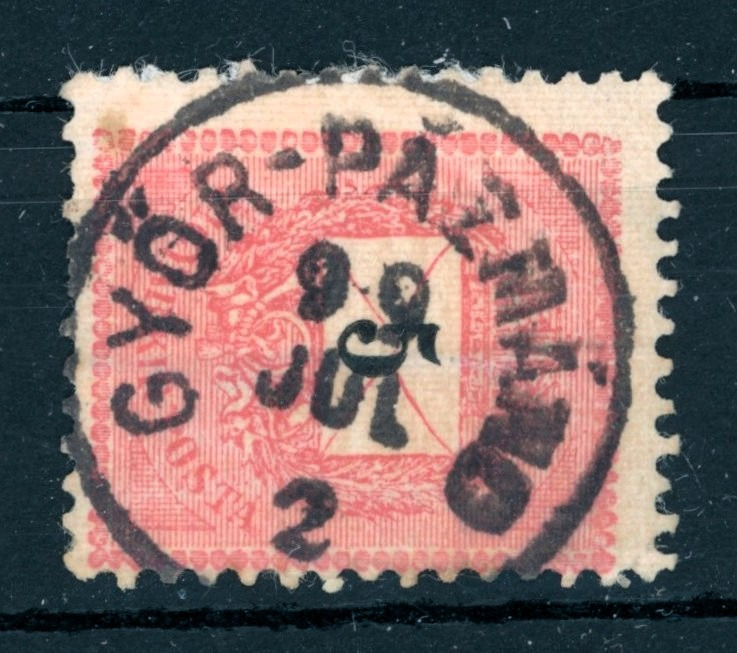 1889 krajcáros GYŐR-PÁZMÁND bélyegzés Győr Gudlin E3.20 / 100p (e63)